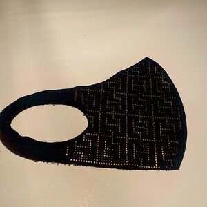 NEW BLACK RHINESTONE MASK